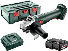 Metabo W 18 L 9-125 2 x 4Ah akkus sarokcsiszoló metaBOX-ban Metabo W 18 L 9-125 2 x 4Ah akkus sarokcsiszoló metaBOX-ban