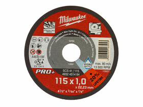 Milwaukee 115X1 mm-es SC41 PRO+ egyenes vágókorong fémhez 200 db