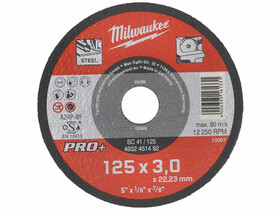 Milwaukee 125X3 mm-es SC41 PRO+ egyenes vágókorong fémhez