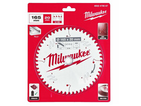Milwaukee 165x20x1,6x52ATB körfűrészlap Milwaukee 165x20x1,6x52ATB körfűrészlap
