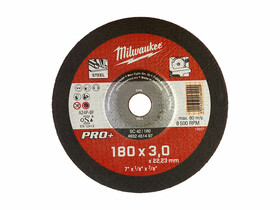 Milwaukee 180X3 mm-es SC42 PRO+ hajlított vágókorong fémhez Milwaukee 180X3 mm-es SC42 PRO+ hajlított vágókorong fémhez