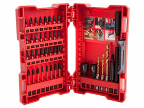 Milwaukee 40 db-os Shockwave fúrószár, csavarozó készlet + AJÁNDÉK kés