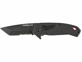 Milwaukee D2 acél fogazott élű fekete összecsukható kés
