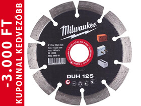 Milwaukee DUH 125x22,2 mm-es gyémánt vágótárcsa