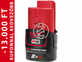 Milwaukee M12 B2 12 V 2,0 Ah Li-ion akkumulátor