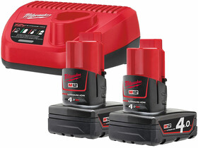 Milwaukee M12NRG-402 akkumulátor és töltő szett Milwaukee M12NRG-402 akkumulátor és töltő szett