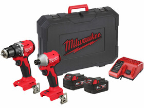 Milwaukee M18 BLCPP2A-402C gépcsomag + 2 x M18 B4 + M12-18 C Milwaukee M18 BLCPP2A-402C gépcsomag + 2 x M18 B4 + M12-18 C