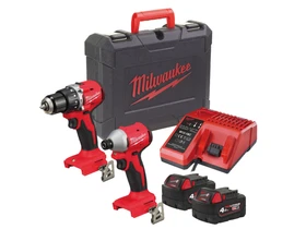 Milwaukee M18 BLCPP2A-402C gépcsomag + 2 x M18 B4 + M12-18 C Milwaukee M18 BLCPP2A-402C gépcsomag + 2 x M18 B4 + M12-18 C