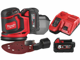 Milwaukee M18BOS125-502B akkus excentercsiszoló Milwaukee M18BOS125-502B akkus excentercsiszoló