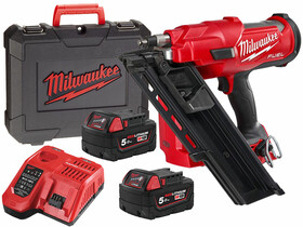 Milwaukee M18FFNS-502C 34 fokos akkus szerkezeti szegező Milwaukee M18FFNS-502C 34 fokos akkus szerkezeti szegező