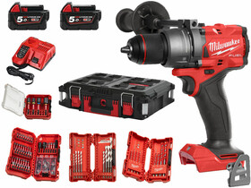 Milwaukee M18FPD3100P-502P akkus ütvefúró-csavarozó 18 V | 158 Nm | 0 - 13 mm | Szénkefementes | 2 x 5 Ah akku + töltő | Heavy Duty kofferben Milwaukee M18FPD3100P-502P akkus ütvefúró-csavarozó 18 V | 158 Nm | 0 - 13 mm | Szénkefementes | 2 x 5 Ah akku + töltő | Heavy Duty kofferben