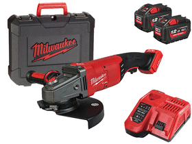 Milwaukee M18ONEFLAG230XPDB-122C akkus sarokcsiszoló 18 V | 230 mm | 6600 RPM | Szénkefementes | 2 x 12 Ah akku + töltő | Kofferben Milwaukee M18ONEFLAG230XPDB-122C akkus sarokcsiszoló 18 V | 230 mm | 6600 RPM | Szénkefementes | 2 x 12 Ah akku + töltő | Kofferben