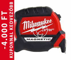 Milwaukee prémium 8 m/27 mm-es mágneses mérőszalag