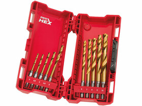 Milwaukee Red Hex - Shockwave hSS-G-TIN fúrószár készlet HSS-G TiN 10 db