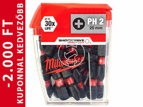 Milwaukee Shockwave CD PH2 25 mm-es phillips behajtóbit 25 db