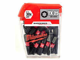 Milwaukee Shockwave CD TX25 25 mm-es torx behajtóbit 25 db Milwaukee Shockwave CD TX25 25 mm-es torx behajtóbit 25 db