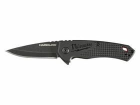 Milwaukee sima élű 64 mm, D2 acél, fekete összecsukható kés