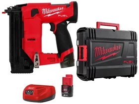 Milwaukee M12 FCN18GS-202X akkus finiselõ szegezõ 12 V | 16 - 38 mm | Átmérõ 1,2 mm | 0 ° | Szénkefementes | 2 x 2 Ah akku + töltõ | Heavy Duty kofferben