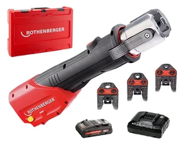 Rothenberger ROMAX 4000 SV 15-22-28 akkus csőprés Standard | 18 V | 12 - 108 mm | 34 kN | Szénkefés | 1 x 4 Ah akku + töltő | Rocase-ben Rothenberger ROMAX 4000 SV 15-22-28 akkus csőprés Standard | 18 V | 12 - 108 mm | 34 kN | Szénkefés | 1 x 4 Ah akku + töltő | Rocase-ben