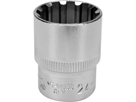 Spline profilu dugokulcs 12 negyszog hajtas 24 mm 38 mm hossz Kép: Spline profilu dugokulcs 12 negyszog hajtas 24 mm 38 mm hossz.webp