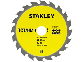 Stanley STA13030-XJ körfűrészlap 190 x 30 mm | fogszám: 20 db Stanley STA13030-XJ körfűrészlap 190 x 30 mm | fogszám: 20 db