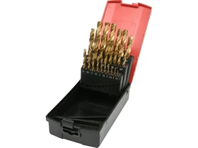 TWIST DRILL BIT SET HSS-TiN 25PCS 1-13MM Kép: TWIST DRILL BIT SET HSS-TiN 25PCS 1-13MM.webp