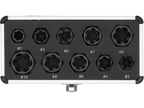 Yato tortcsavar kiszedo keszlet 9-19 mm 10 reszes Kép: Yato tortcsavar kiszedo keszlet 9-19 mm 10 reszes.webp