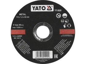 Yato vagokorong 115x12x22 mm femhez Kép: Yato vagokorong 115x12x22 mm femhez.webp