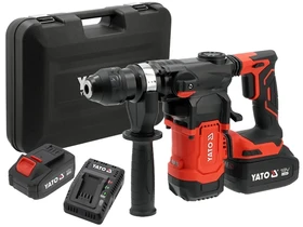 Yato YT-827741 akkus furo-vesokalapacs 18 V 38 J Betonban 28 mm 3.5 kg Szenkefementes 2 x 4 Ah akku tolto Kofferben_0 Kép: Yato YT-827741 akkus furo-vesokalapacs 18 V 38 J Betonban 28 mm 3.5 kg Szenkefementes 2 x 4 Ah akku tolto Kofferben_0.webp