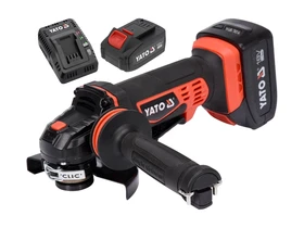 Yato YT-82828 akkus sarokcsiszoló 18 V, 125 mm, 2 x 3 Ah akku + töltő