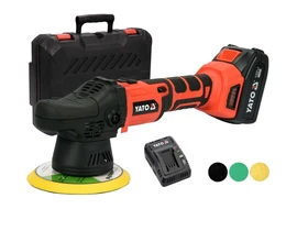 Yato YT-82920 akkus polírozógép 18 V, 150 mm, 3 Ah akku + töltő Yato YT-82920 akkus polírozógép 18 V, 150 mm, 3 Ah akku + töltő