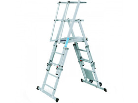 Zarges 5 fokos teleszkópos dobogós létra Zarges 5 fokos teleszkópos dobogós létra