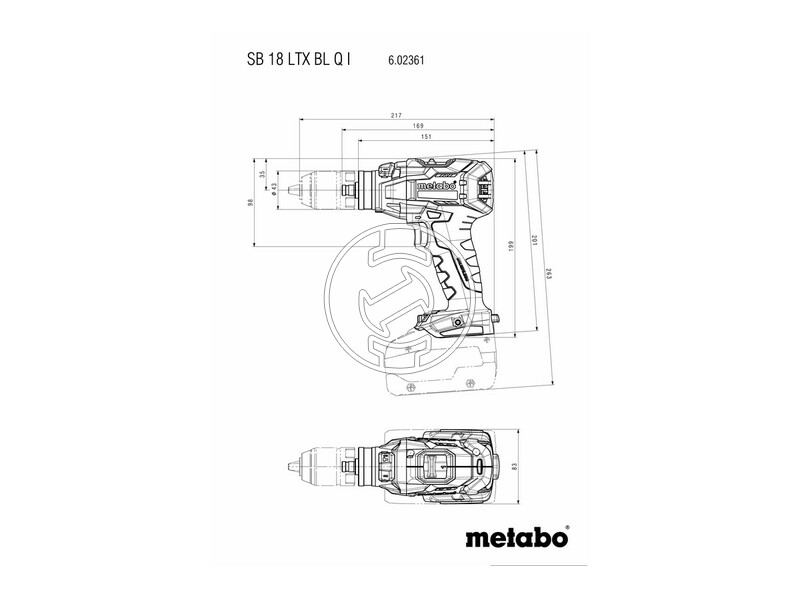 Metabo SB 18 LTX BL Q I MB akkus ütvefúró-csavarozó