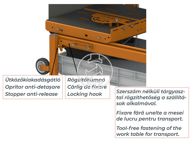 ZIVtec KTV400EF elektromos asztali téglavágó gép 230 V | 2200 W | 450 mm | Vágási mélység 145 mm | Tárcsaátmérő 400 x 25,4 mm