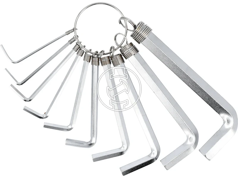 Kép: 10 reszes imbuszkulcs keszlet 1510 mm Cr-V krom-vanadium acel.webp