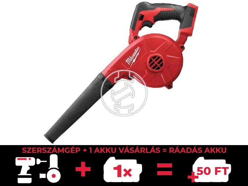 Milwaukee M18 BBL-0 akkus lombfúvó 18 V | 12 m/s | Szénkefés | Akku és töltő nélkül | Kartondobozban