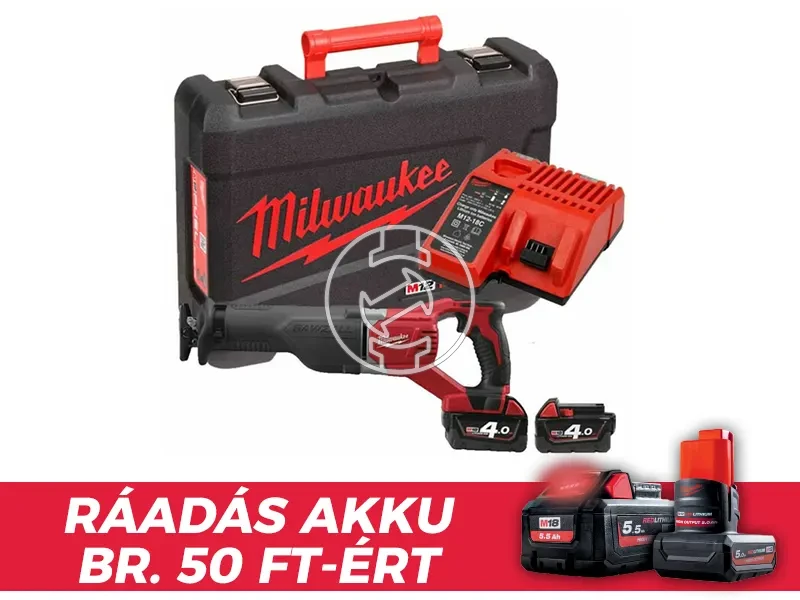 Milwaukee M18 BSX-402C akkus orrfűrész 18 V | 300 mm | Szénkefés | 2 x 4 Ah akku + töltő | Kofferben