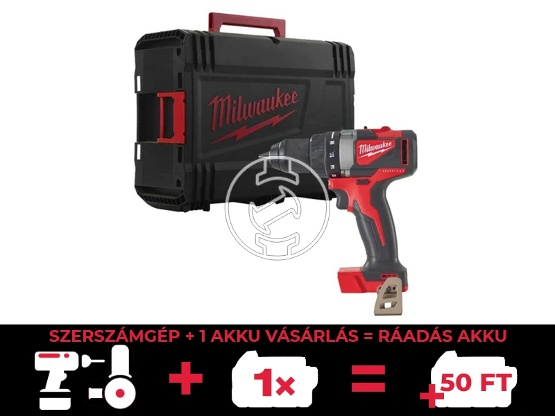 Milwaukee M18 BLDD2-0X akkus fúrócsavarozó tokmányos 18 V | 82 Nm | Szénkefementes | Akku és töltő nélkül | Heavy Duty kofferben