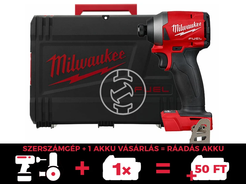 Milwaukee M18BLID2-0X akkus ütvecsavarozó bitbefogással 18 V | 180 Nm | 1/4 bit | Szénkefementes | Akku és töltõ nélkül | Heavy Duty kofferben
