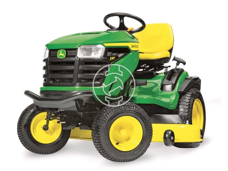 John Deere X167 benzinmotoros fűnyíró traktor