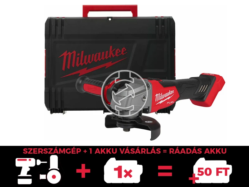 Milwaukee M18FSAG125X-0X akkus sarokcsiszoló 18 V | 125 mm | 8500 RPM | Szénkefementes | Akku és töltõ nélkül | Heavy Duty kofferben
