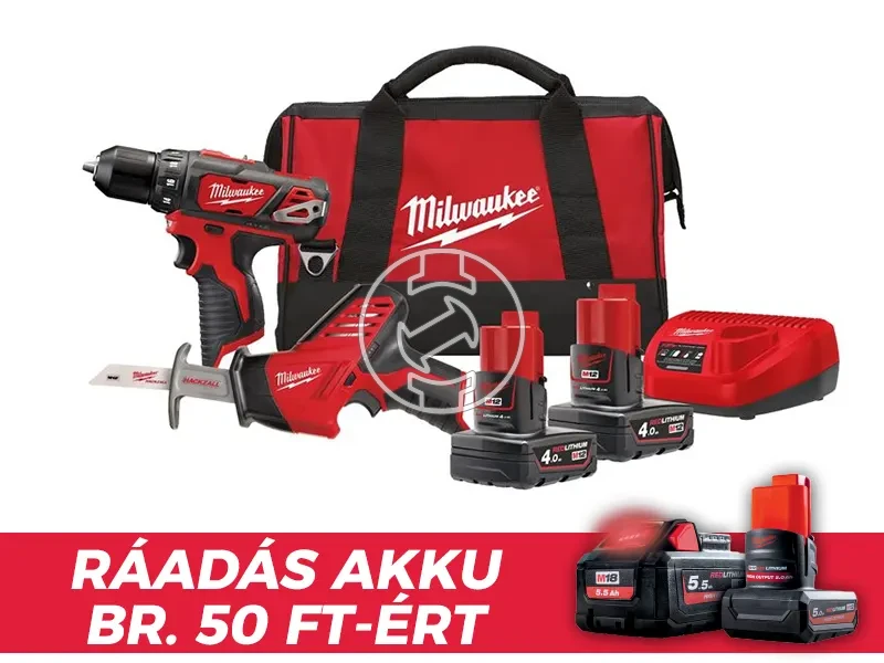 Milwaukee M12BPP2C-402B gépcsomag Kartondobozban