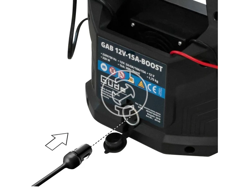 Güde GAB 12V-15A-BOOST akkumulátortöltő járművekhez