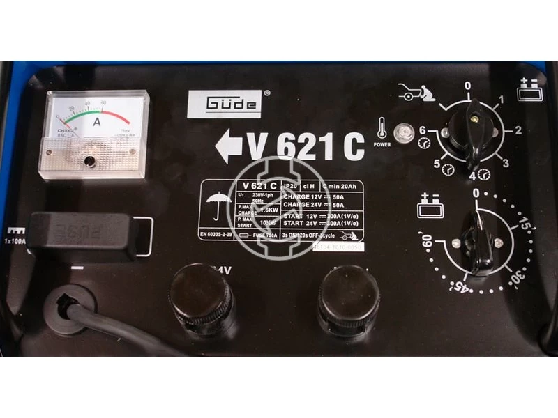 Güde V621 C akkumulátortöltő-indító