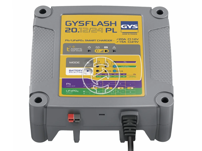 GYS GYSFLASH 20.12/24 PL akkumulátortöltő járművekhez