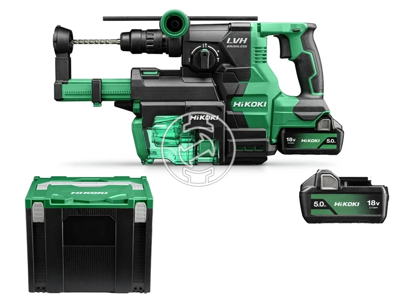 HiKOKI DH1826DCWUZ akkus fúrókalapács 2 x 5.0 Ah+ töltő, HSC