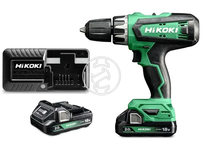 HiKOKI DV18DFWKZ akkus ütvefúró-csavarozó 2x2.0Ah+töltő, kartondobozban