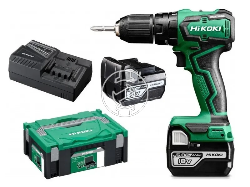 HiKOKI DV18DDWPZ akkus ütvefúró-csavarozó 2 x 5.0 Ah+ töltő, 55 Nm, 1,3 kg, HSC