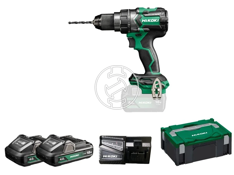 HiKOKI DS18DCWHZ akkus fúrócsavarozó tokmányos 140/70 Nm, 3,1 kg, 2 x BSL1840M+ töltő, HSC