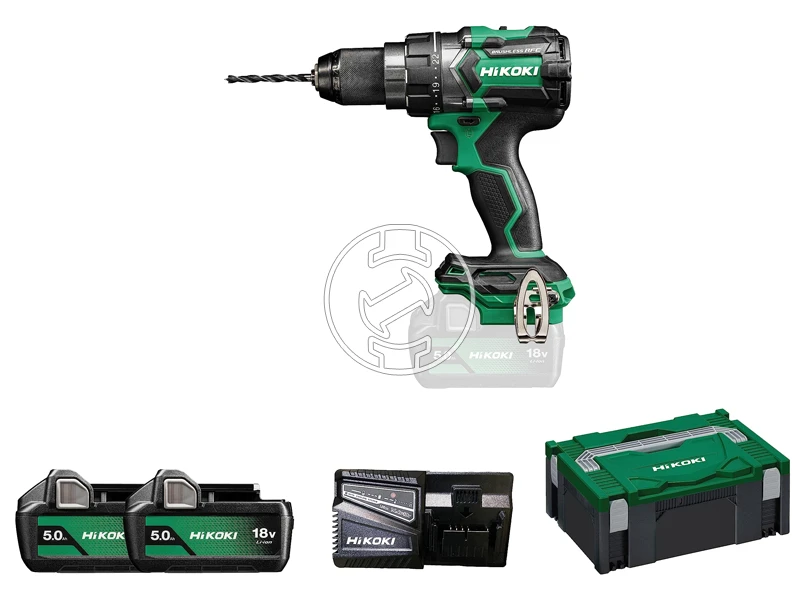 HiKOKI DS18DCWPZ akkus fúrócsavarozó tokmányos 2 x 5.0 Ah+ töltő, HSC